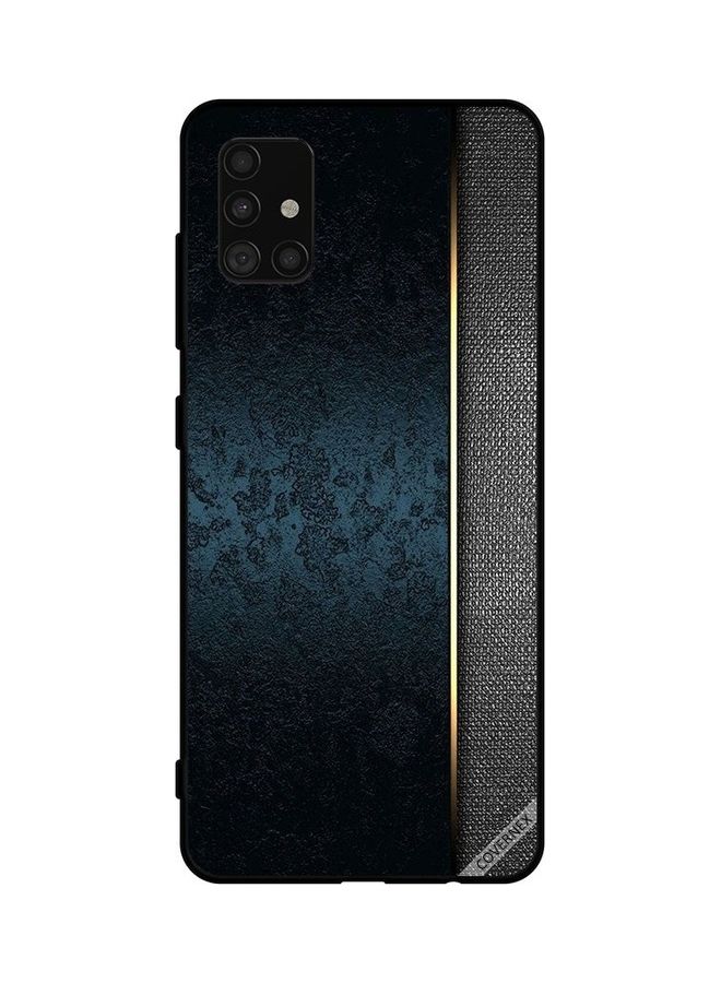 Covernex Protective Case Cover For Samsung Galaxy A51 4G Dark Green Leather Pattern - Image 1