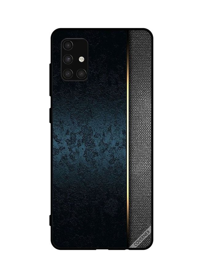 Covernex Protective Case Cover For Samsung Galaxy A71 4G Dark Green Leather Pattern - Image 1