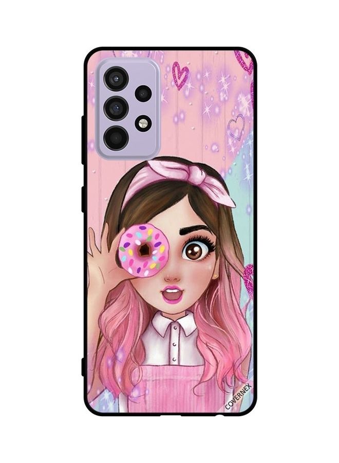 Covernex Protective Case Cover For Samsung Galaxy A52s 5G Cute Little Girl Holding Donut  - Image 1