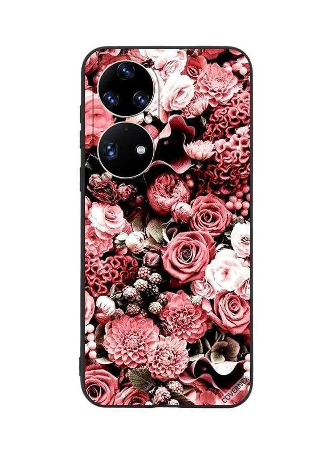 Covernex Protective Case Cover For Huawei P50 Peach Roses - Image 1