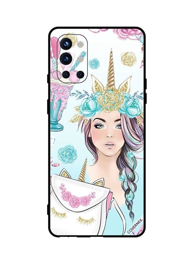 Covernex OnePlus 9R Protective Case Cover Printed Featuring Eyelashes On Bag & Unicorn Girl DESIGN_0103 - Image 1