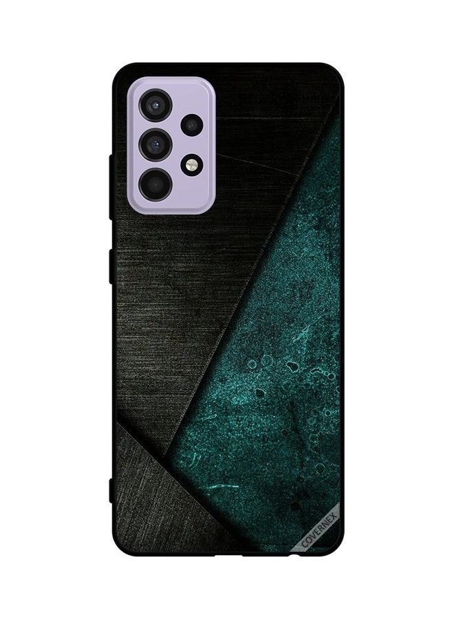 Covernex Samsung Galaxy A52s 5G Protective Case Cover Printed Featuring Protective Case Cover Printed Featuring s 5G Black & Dark Green Pattern DESIGN_0027 - Image 1