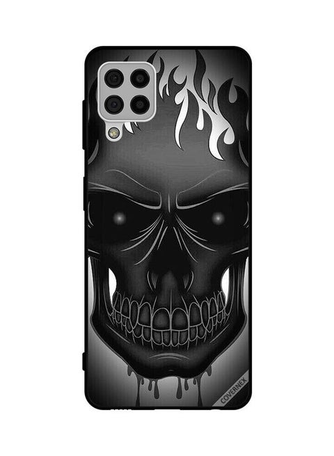 Protective Case Cover For Samsung Galaxy A22 4G Skull Art Multicolour