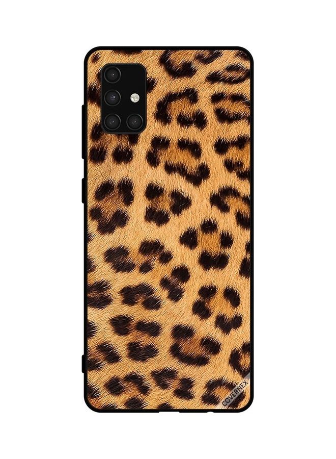 Covernex Samsung Galaxy A71 4G Protective Case Cover Printed Featuring Leopard Pattern Black & Brown DESIGN_0167 - Image 1
