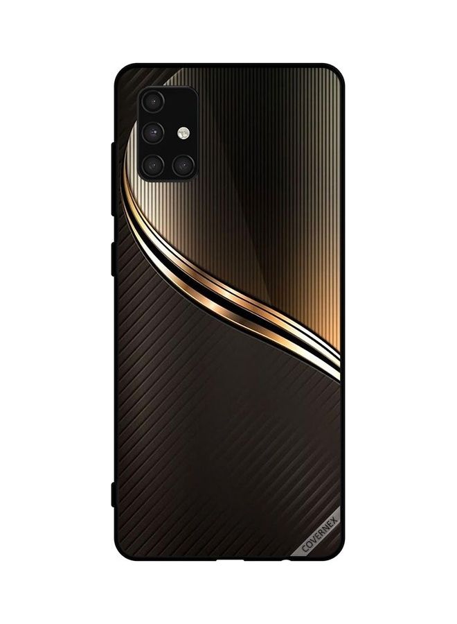 Covernex Protective Case Cover For Samsung Galaxy A71 4G Dark Golden Steal Pattern - Image 1