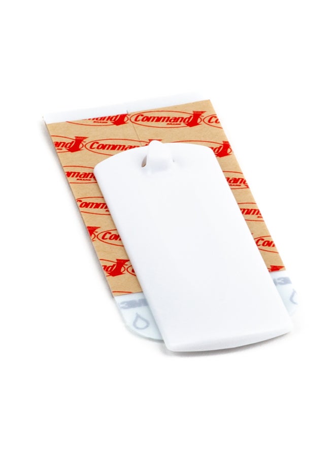 3M - Command 17040ES Sawtooth Picture Hanger With Water Resistant Strips, Holds 1.8 Kg Each Hook Set Includes 1xHook And 2 Strips/Pack White 4x4x1inch - Image 1