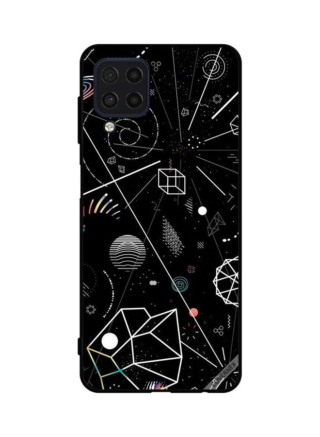 Covernex Protective Case Cover For Samsung Galaxy M32 4G Geometric Shapes Black/White - Image 1