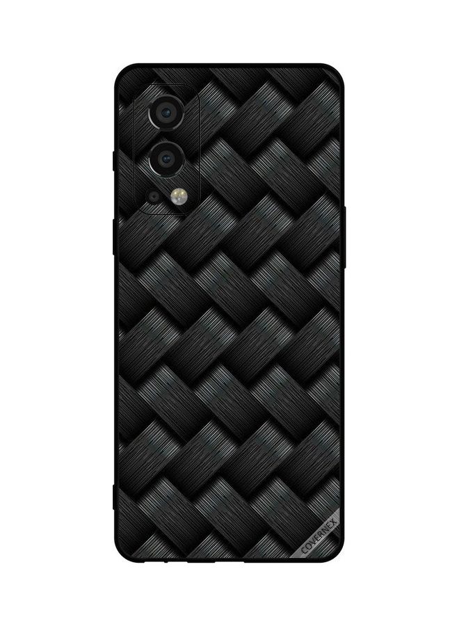Covernex Protective Case Cover For OnePlus Nord 2 5G Strips Pattern Black - Image 1