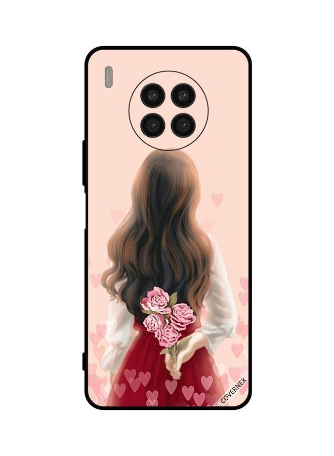 Covernex Protective Case Cover For Huawei Nova 8i Girl Hiding Flowers Multicolour - Image 1