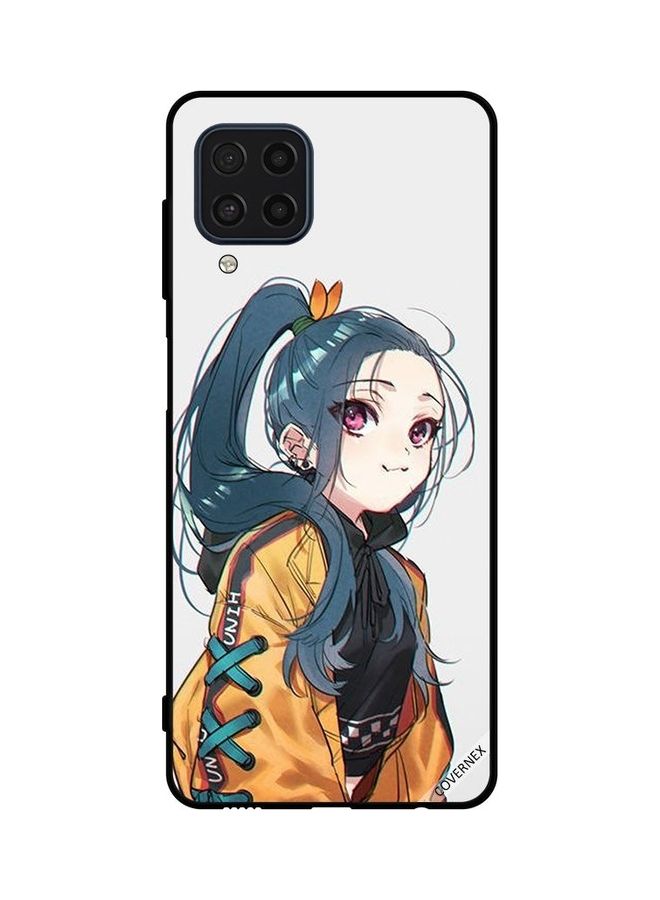 Covernex Samsung Galaxy M22 4G Protective Case Cover Printed Featuring Cute Girl Feeling Cold DESIGN_0070 - Image 1