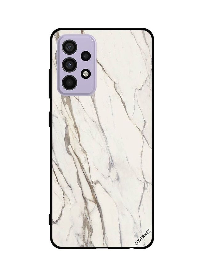 Covernex Samsung Galaxy A52s 5G Protective Case Cover Printed Featuring Protective Case Cover Printed Featuring s 5G White Cracked Marble Pattern DESIGN_0287 - Image 1