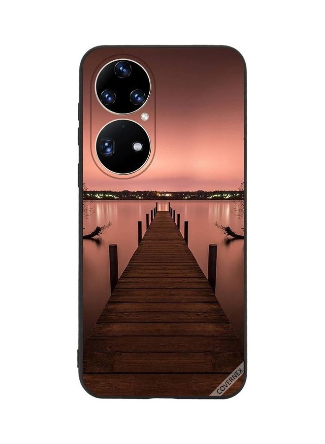 Covernex Protective Case Cover For Huawei P50 Pathway To Sea Evening Brown - Image 1