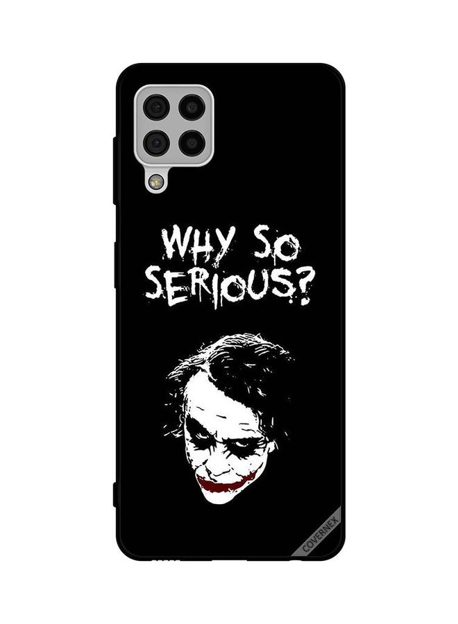 كوفرنيكس غطاء حماية واق لهاتف سامسونج جالاكسي A22 4G مطبوع عليه عبارة "Why So Serious" متعدد الألوان - Image 1