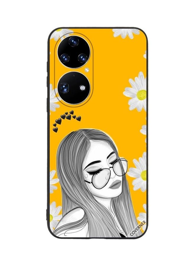 Covernex Protective Case Cover For Huawei P50 Love Imaginations Of Glasses Girl Multicolour - Image 1