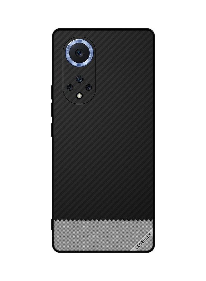 Covernex Huawei Nova 9 Protective Case Cover Printed Featuring Black & Grey Strips Pattern DESIGN_0028 - Image 1