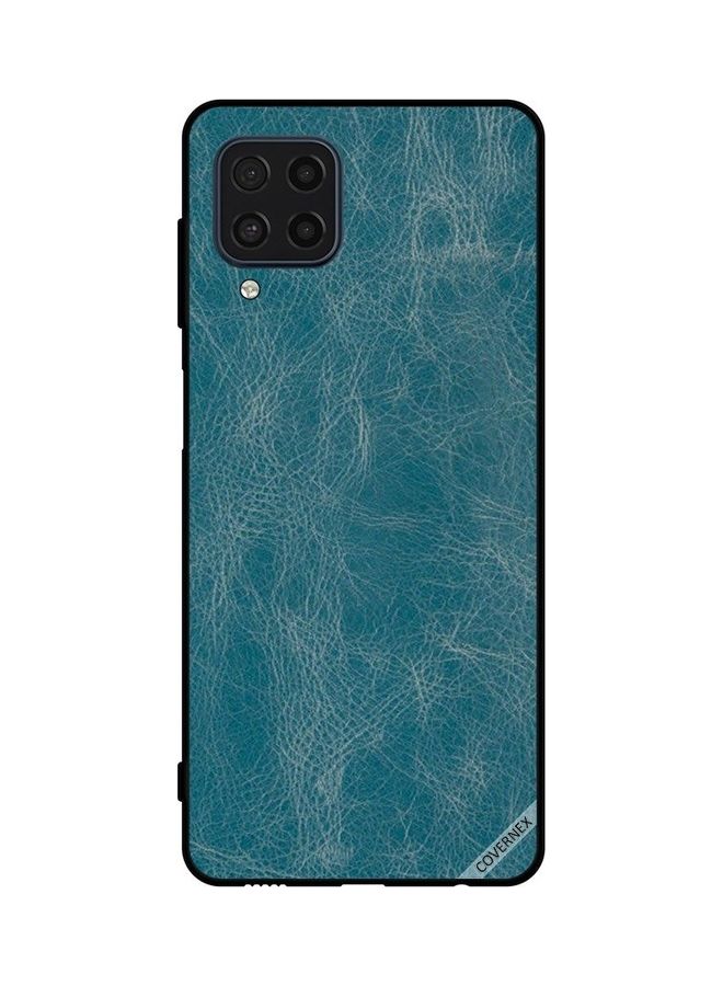 Covernex Protective Case Cover For Samsung Galaxy M22 4G Bluish Leather Pattern - Image 1