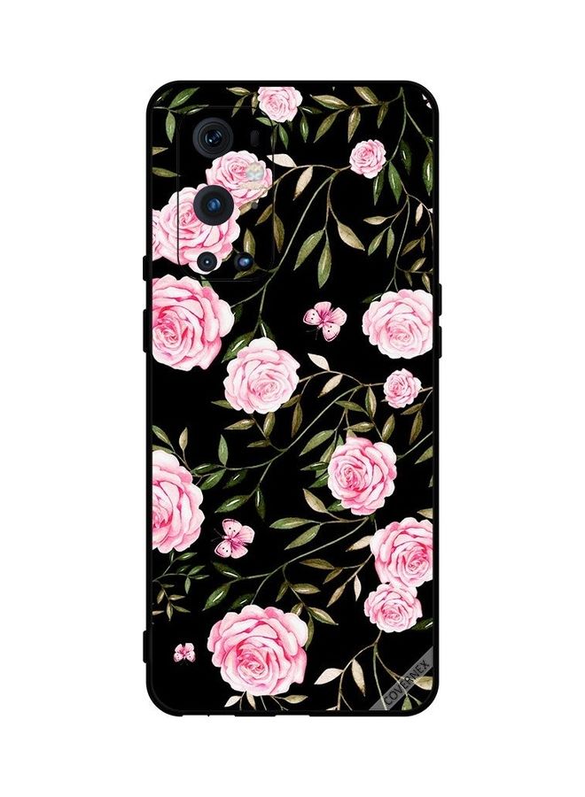 Covernex Protective Case Cover For OnePlus 9 Pro Pink Roses In Bunch Of Small Leaves - Image 1