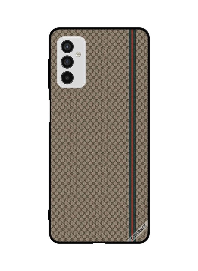 Covernex Protective Case Cover For Samsung Galaxy M52 5G Red and Green Strips On Brown Pattern - Image 1