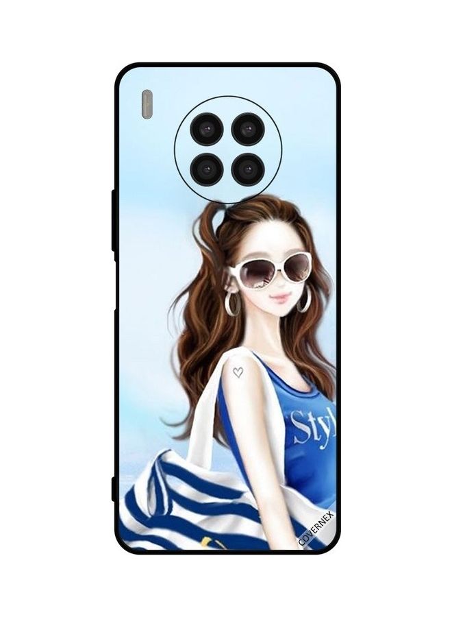 Covernex Protective Case Cover for Huawei Nova 8i Blue Shirt Style Multicolour - Image 1