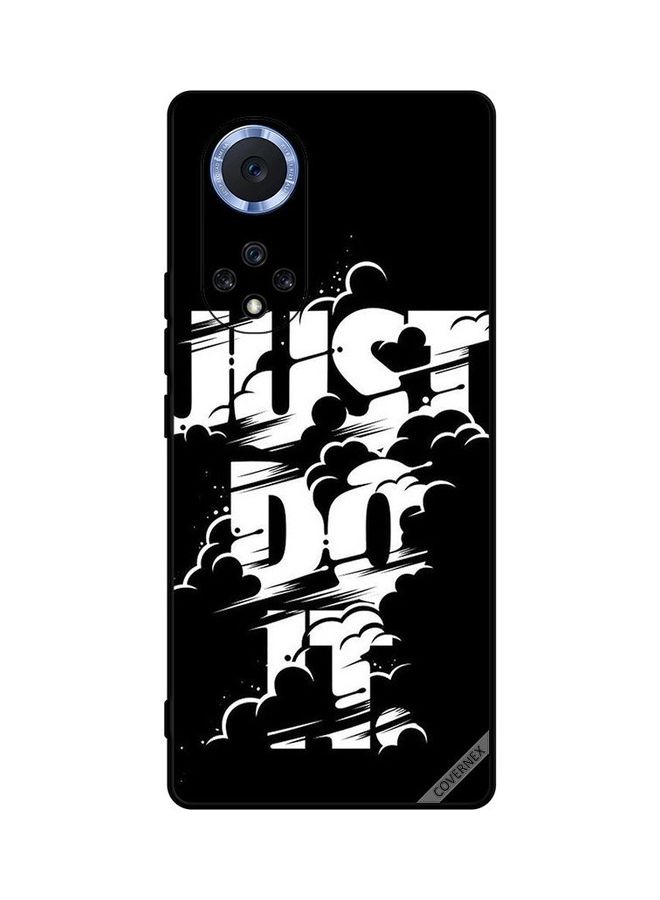 كوفرنيكس غطاء حماية واق لهاتف هواوي نوفا 9 بطبعة Just Do It أسود/ أبيض - Image 1