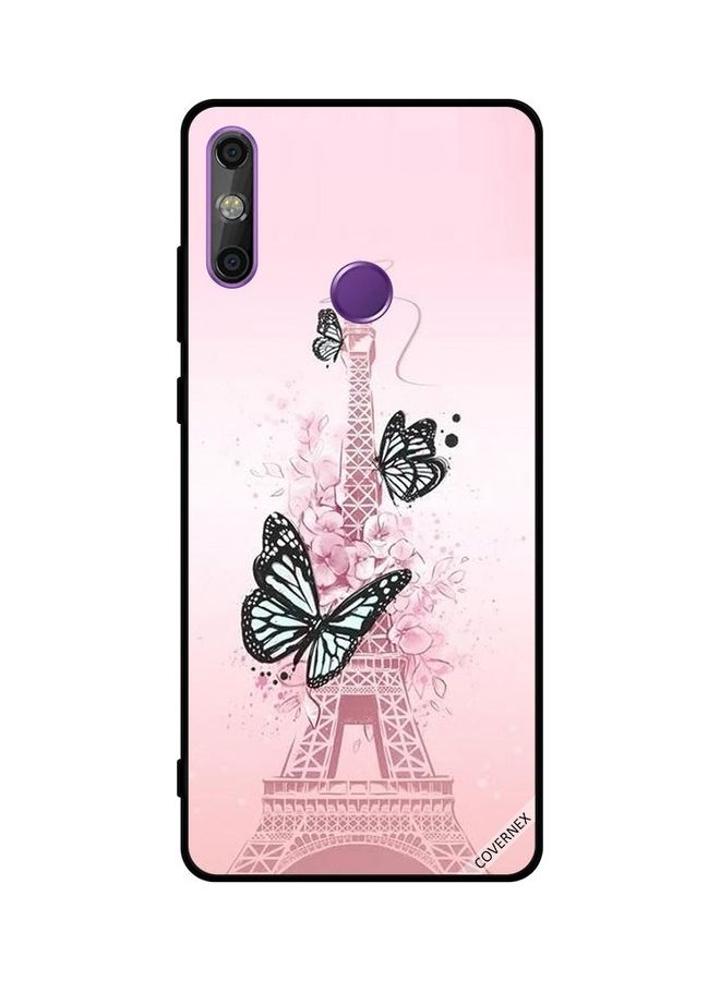 Covernex Huawei Enjoy 20E Protective Case Cover Printed Featuring Black Butterflies On Effiel Tower DESIGN_0031 - Image 1