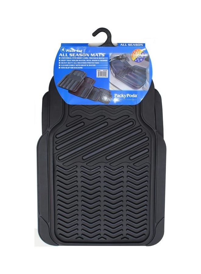Packy Poda 4-Piece All Season Car Mats Black 