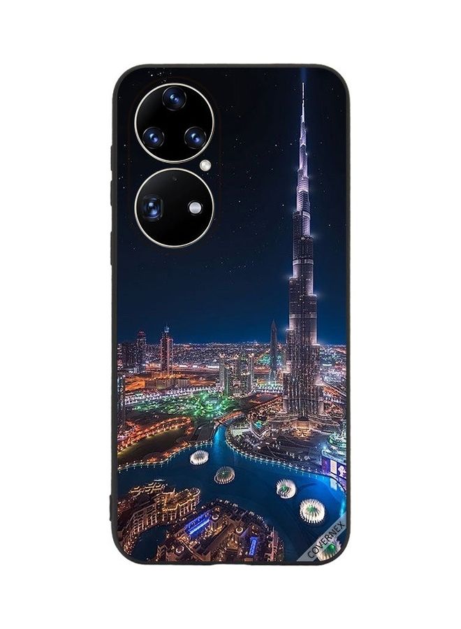 Covernex Protective Case Cover For Huawei P50 Night View Of Downtown Multicolour - Image 1