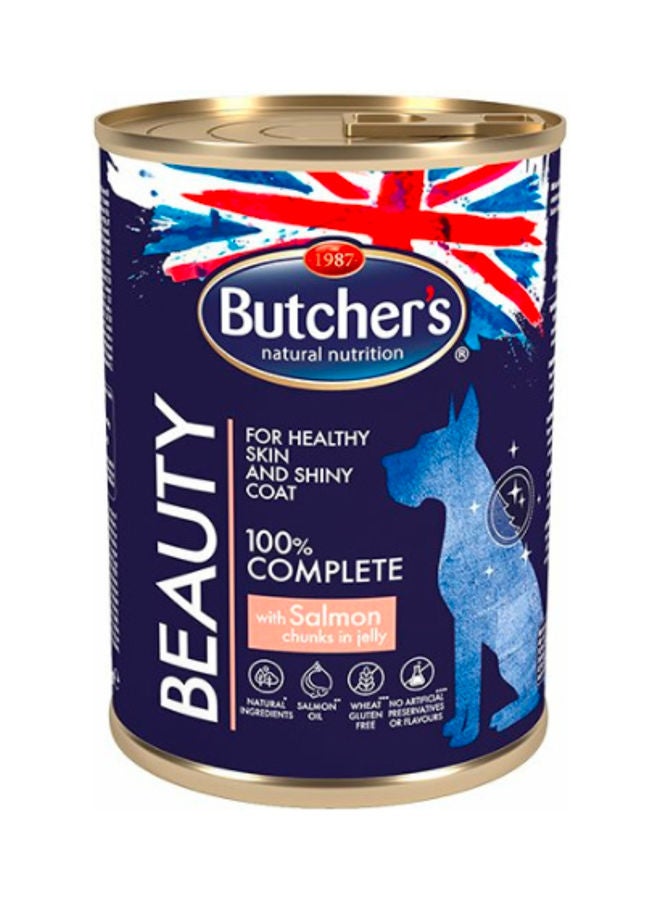 Beauty with Salmon Chunks in Jelly for Dogs Multicolour 400grams
