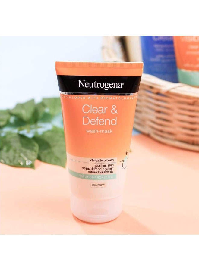 Neutrogena Clear & Defend Wash Mask Orange 150ml