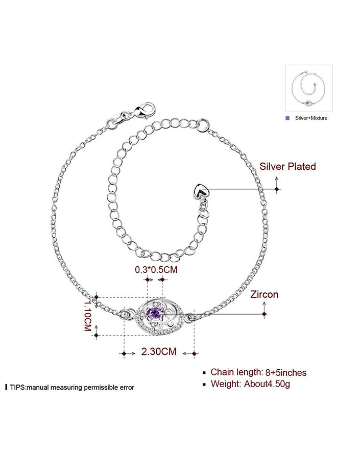 سكمي أساور كاحل جميلة مرصعة بالألماس للنساء Spa006B - Image 1