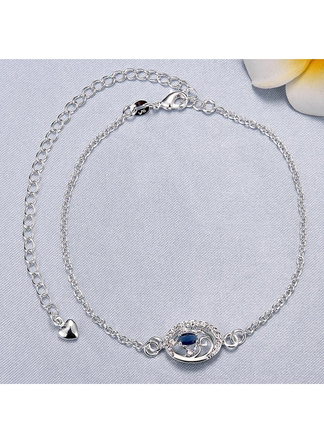 سكمي أساور كاحل جميلة مرصعة بالألماس للنساء Spa006B - Image 4