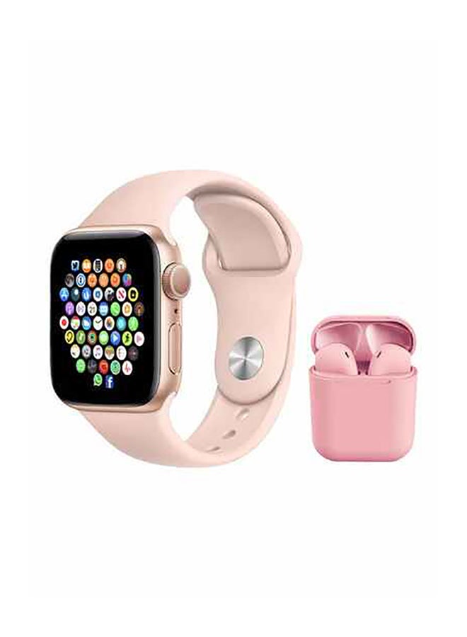Black Tiger Smartwatch Hw22 Pro Max With Health Fitness Tracker And Earbuds Pink  - Image 1