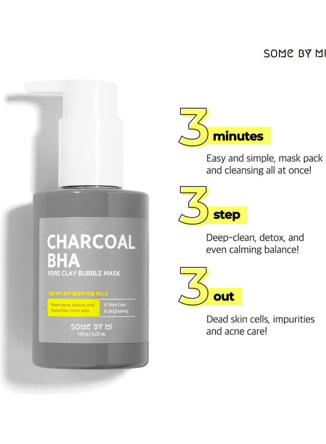 Some by Mi Charcoal BHA Pore Clay Bubble Mask Black 120grams  - Image 3