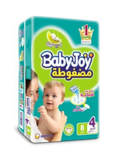 BabyJoy Baby Joy Air Large Stretch Diaper Size 4(10-18) Kg, 8 Count  - Image 1