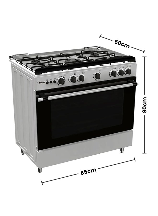 موقد غاز بخمس عيون مزود بفرن LME95030FFD فضي - v1642006186/N12926835A_2
