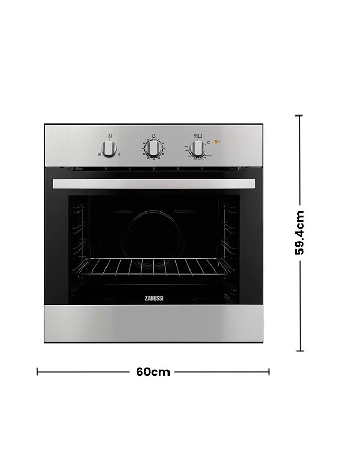 ZANUSSI - Gas Oven With Electric Grill 55W ZOG10311XK Silver/Black - Image 1