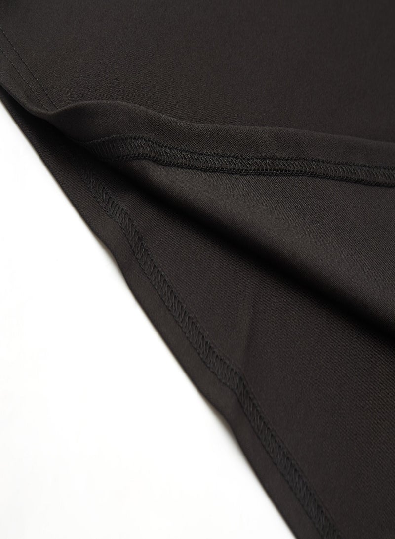 Aila - Solid Irregular Skirt Black - Image 1