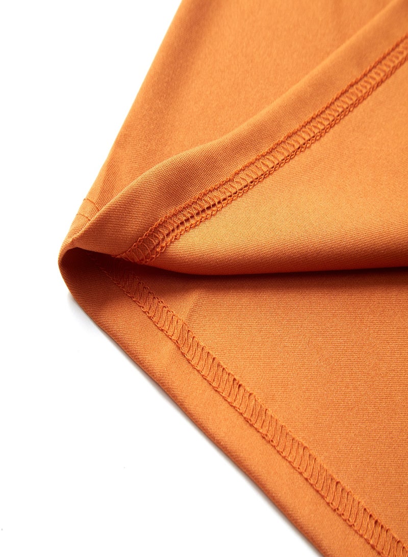 Aila - Solid Irregular Skirt Brown - Image 1