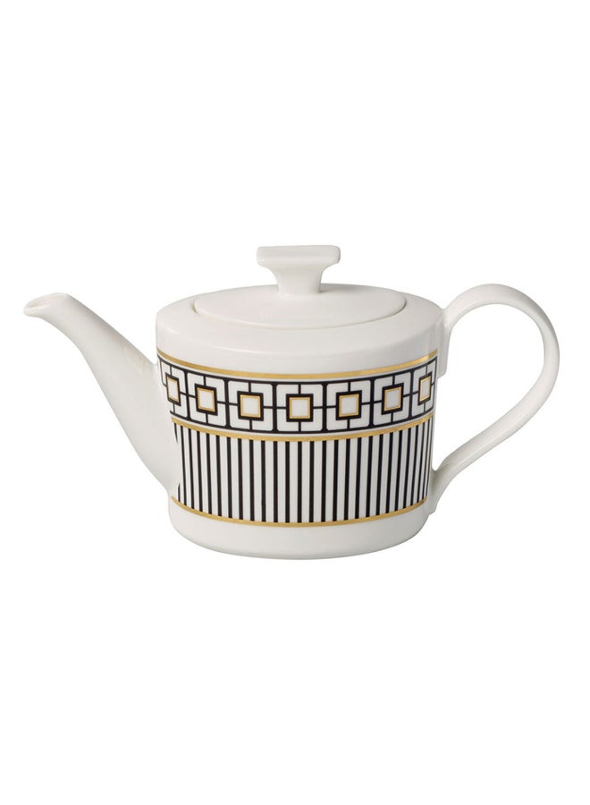Villeroy & Boch - Metro Chic Collection Teapot Black/White/Gold - Image 1