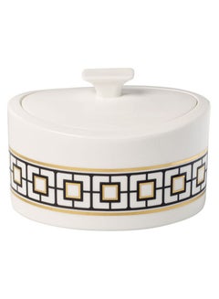 Villeroy & Boch Metro Chic Collection Ornament Box Black/White/Gold 16 x 15cm  - Image 1