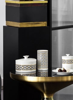 Villeroy & Boch Metro Chic Collection Ornament Box Black/White/Gold 16 x 15cm  - Image 2