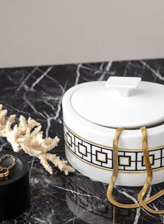 Villeroy & Boch Metro Chic Collection Ornament Box Black/White/Gold 16 x 15cm  - Image 3