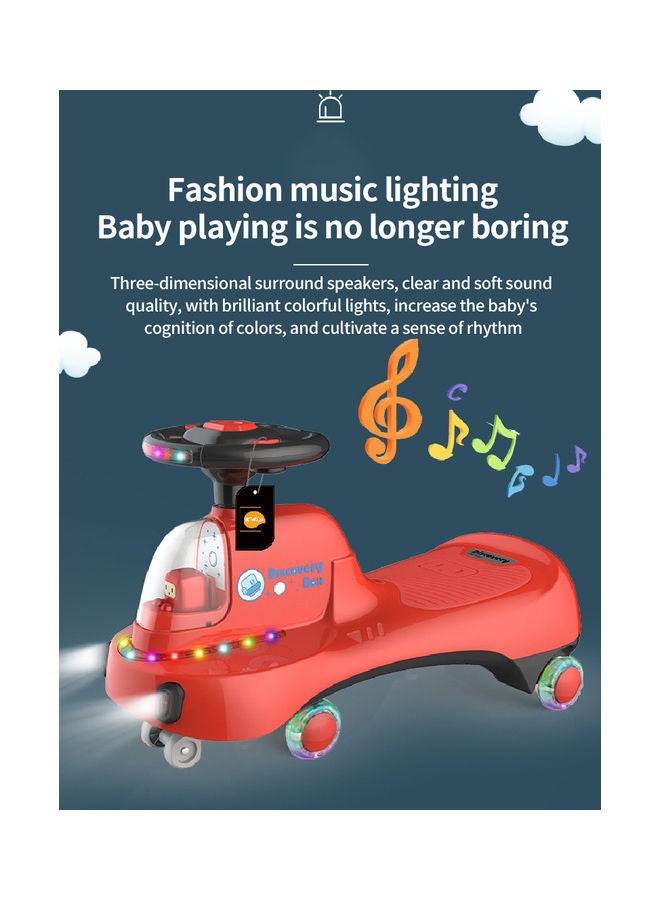 كيدل سيارة دوارة للأطفال تناسب جميع الأماكن أحمر 72x30x43سم - Image 2