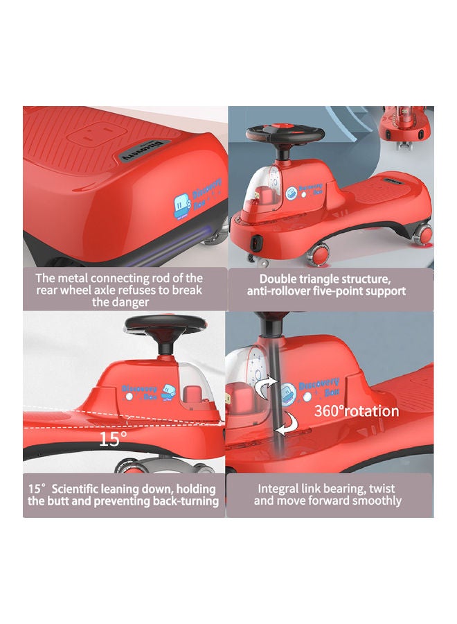 كيدل سيارة دوارة للأطفال تناسب جميع الأماكن أحمر 72x30x43سم - Image 3