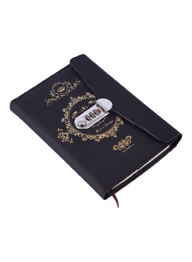 Vintage Password Book Diary With Lock Notebook Black - v1642052480/N52407133A_1