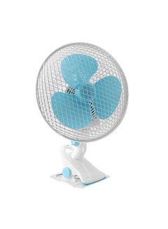 Cyber 7-Inch 2-In-1 Clip & Table Fan CYCF-889 (Open Box) White/Blue  - Image 3