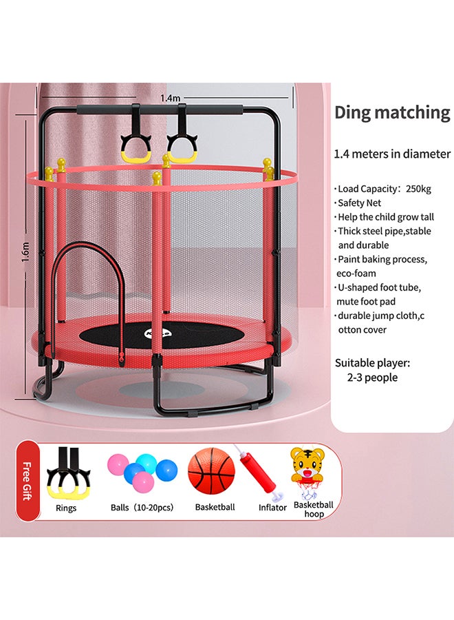 Kidle - Trampoline With Safety Gear Net 140x140x160cm - Image 1