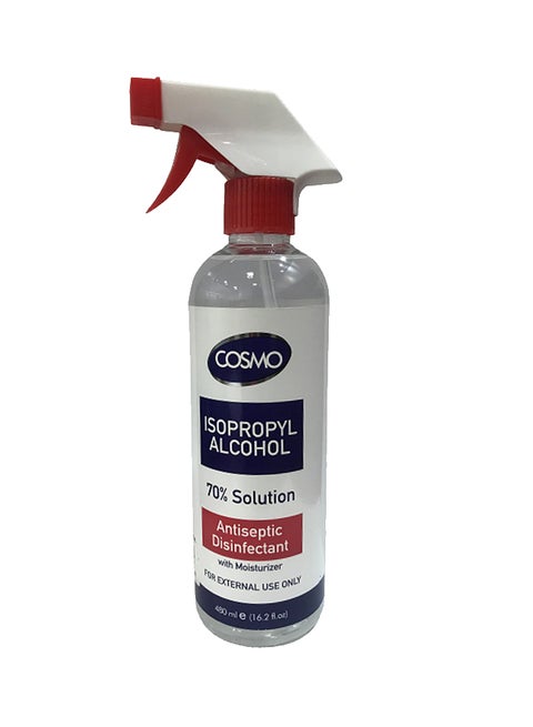 Isopropyl Alcohol 70% Solution Antiseptic Disinfectant With Spray 480ml