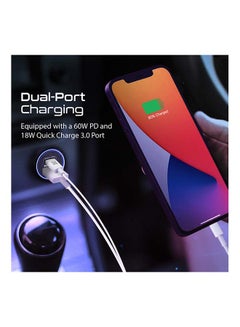 PROMATE RapidCharge Mini Car Charger with 60W PD & Quick Charge 3.0 Black  - Image 2