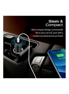 PROMATE RapidCharge Mini Car Charger with 60W PD & Quick Charge 3.0 Black  - Image 4